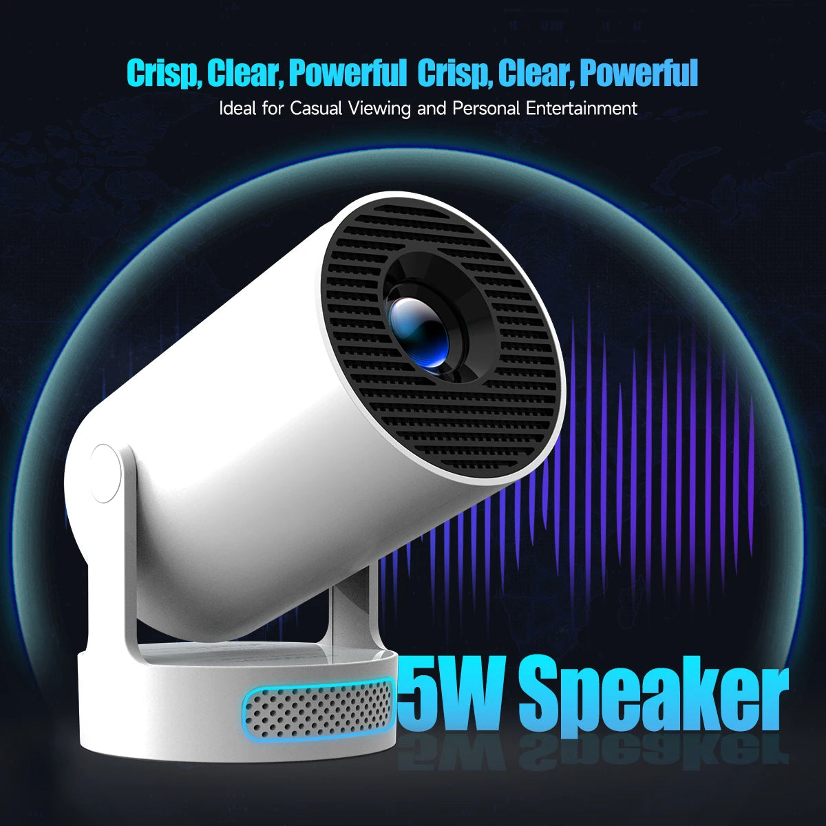 Magcubic HY300 Pro+ Portable Projector – 4K 720P Mini Smart Projector with WiFi 6, BT5.4, Auto Keystone, 180° Rotation & 5W Speaker