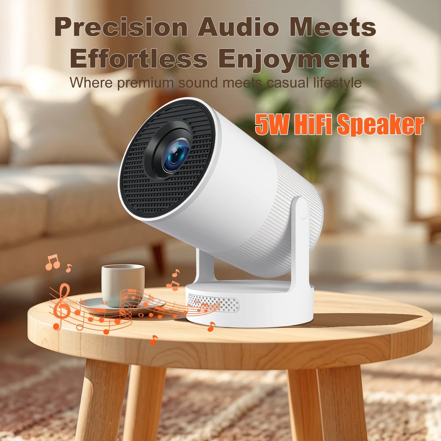 Magcubic HY300 Pro+ Portable Projector – 4K 720P Mini Smart Projector with WiFi 6, BT5.4, Auto Keystone, 180° Rotation & 5W Speaker