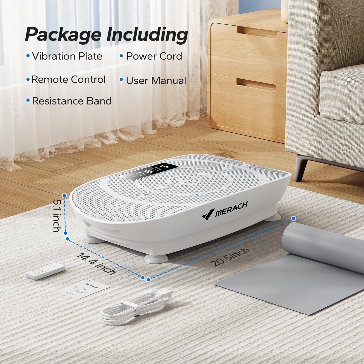 Portable vibration exercise machine for fat burning and circulation boost