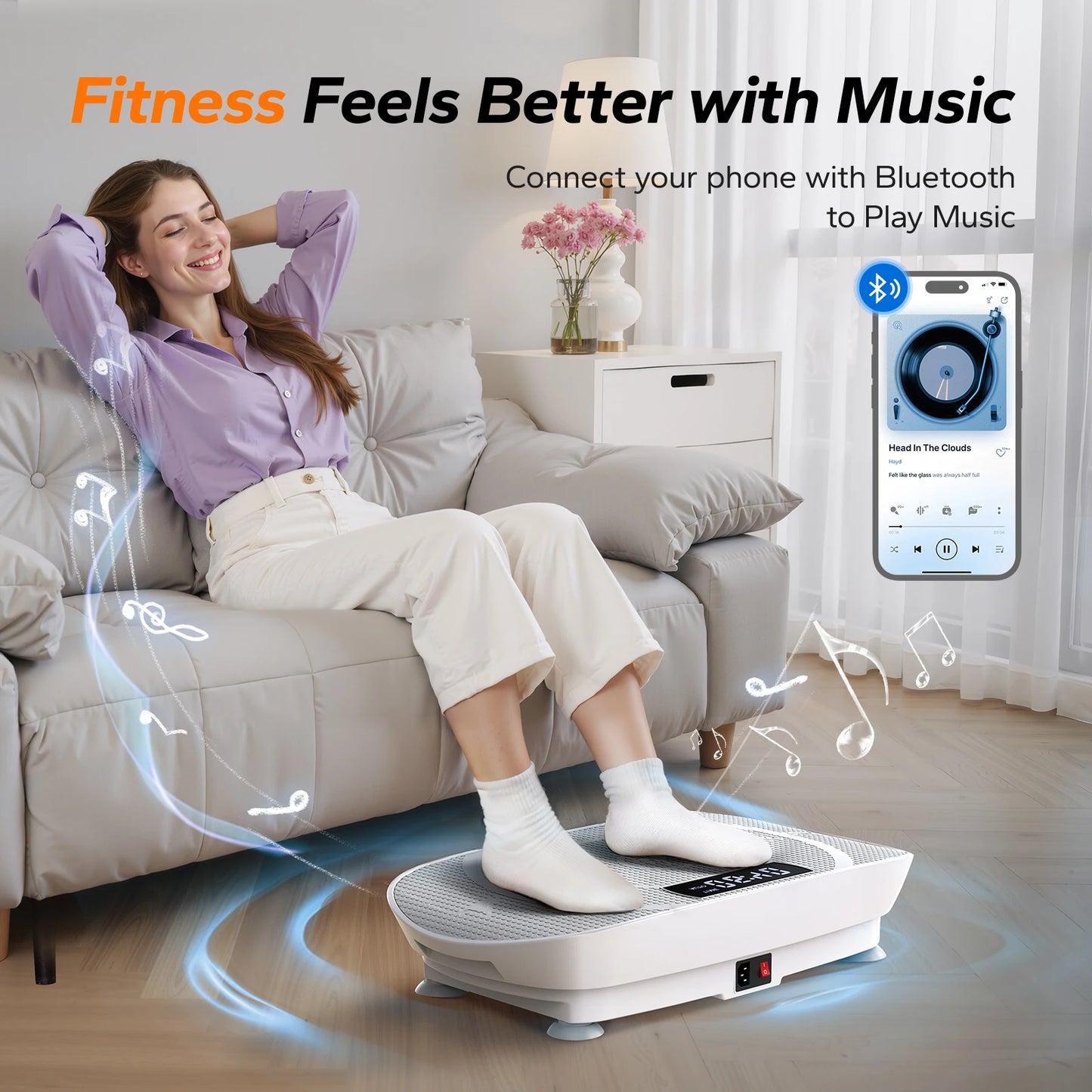 Compact vibration platform for weight loss, toning, and muscle recovery