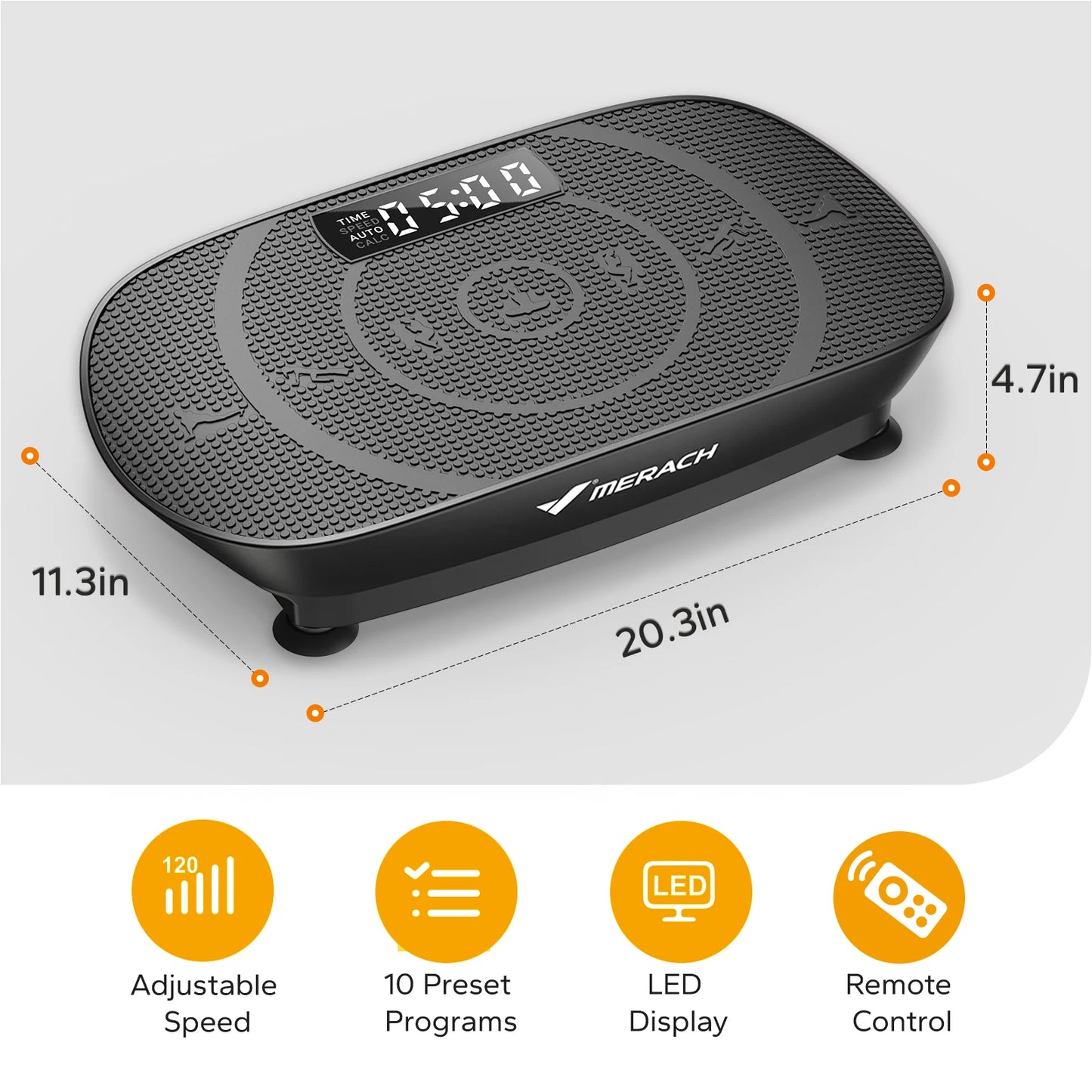 Compact vibration platform for weight loss, toning, and muscle recovery