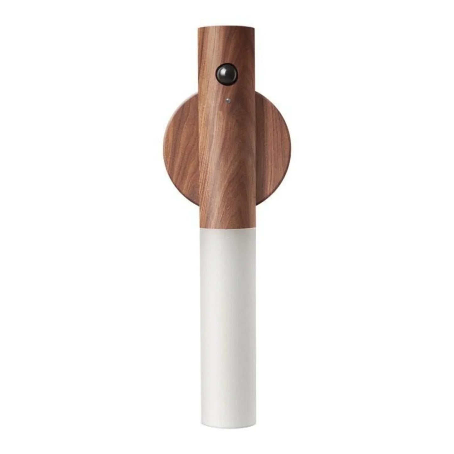 Wooden and white smart doorbell with sleek modern design