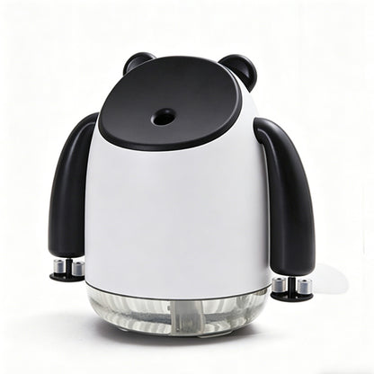 USB dual-head misting desk fan product detail in Black