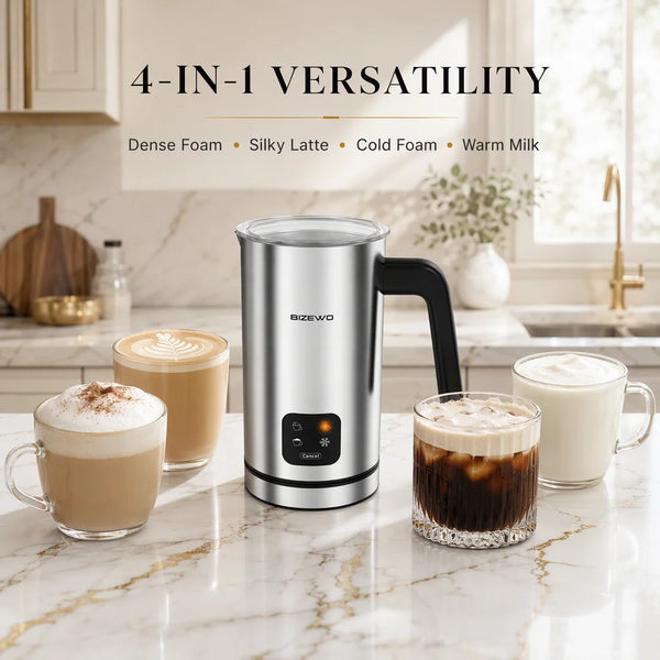 4-in-1 Versatile Frothing & Steaming