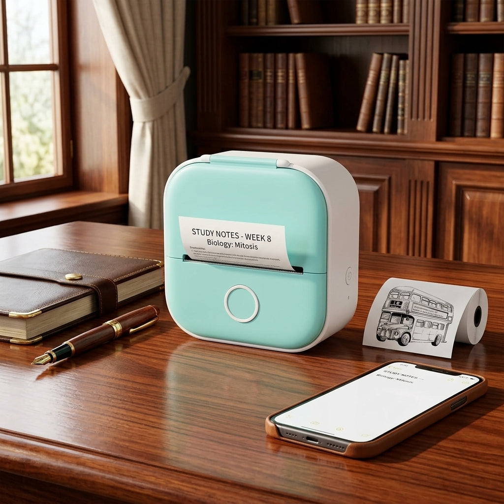 Portable Bluetooth Thermal Printer for Notes & Small Labels
