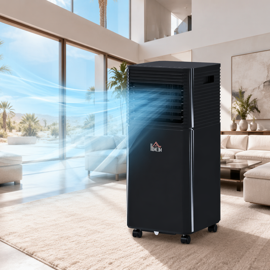 HOMCOM 8000 BTU Smart Portable AC - ArcticChill Series: 3-in-1 Cooling, Dehumidifier & Fan