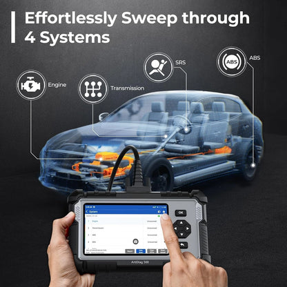 OBD2 scanner with oil reset, TPMS reset, SAS, and throttle adaptation
