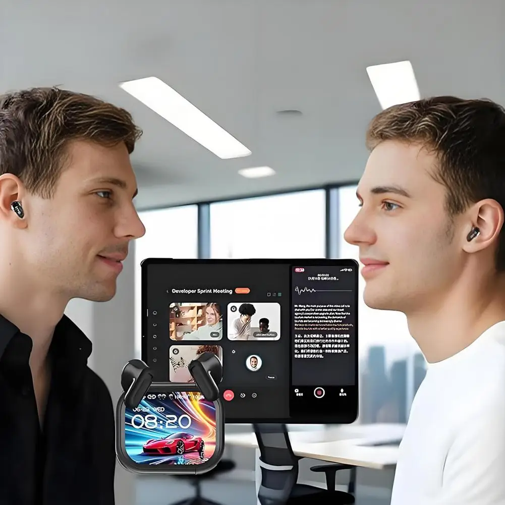 HTC NE20 Bluetooth V6.0 Earphones Wireless Bluetooth Earbuds with AI Real-Time Translation, Active Noise Cancellation, Low Latency Gaming & Touch Control