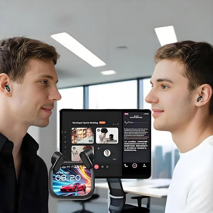 HTC NE20 Bluetooth V6.0 Earphones Wireless Bluetooth Earbuds with AI Real-Time Translation, Active Noise Cancellation, Low Latency Gaming & Touch Control