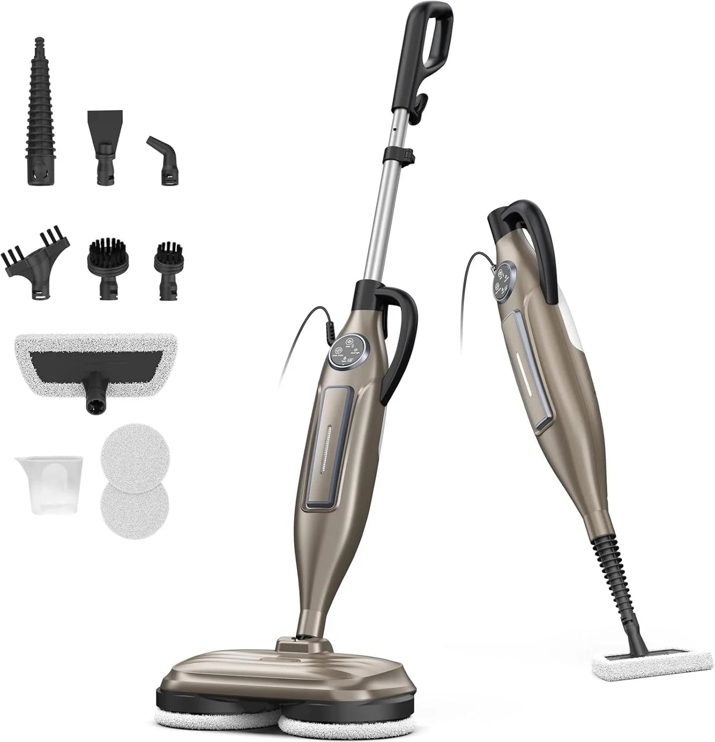 Steam Mop Cleaner 10-in-1 with Rotating Mop Pad – 1300W Lightweight Floor Steamer for Hardwood, Laminate, Tile & Carpet | INSE VM6