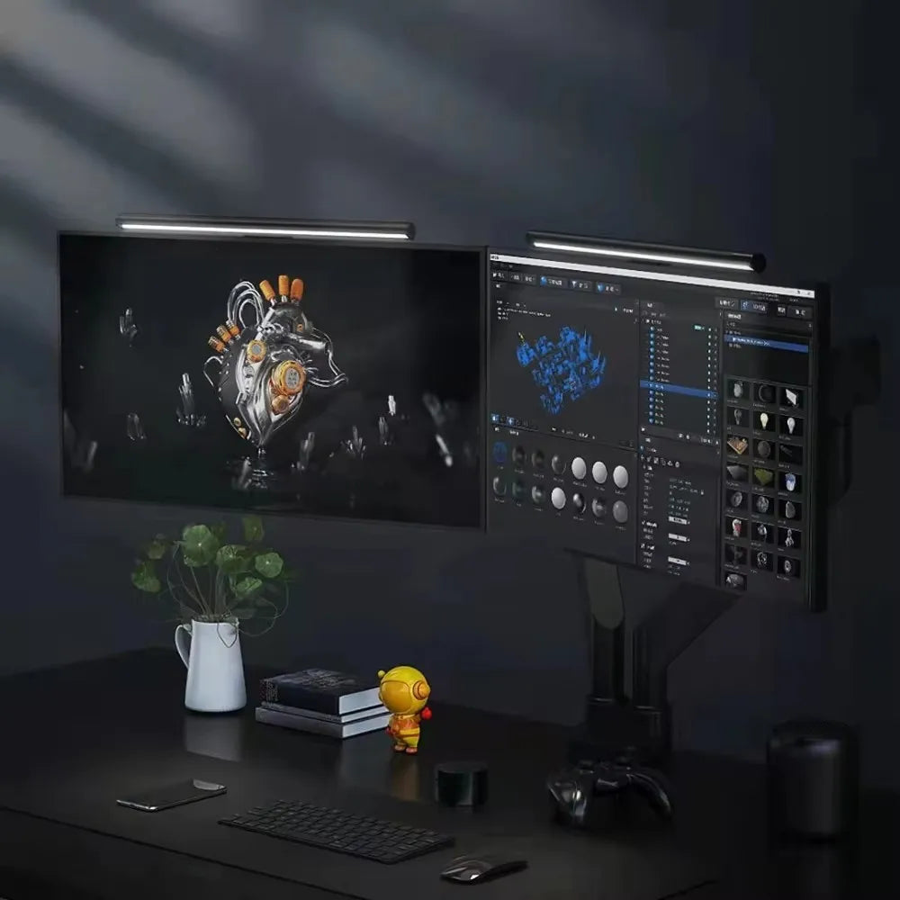 LYMAX M2Plus Aluminum Monitor Light Bar – Wireless Remote Control, Asymmetric Eye-Care Tech for WFH & Designers