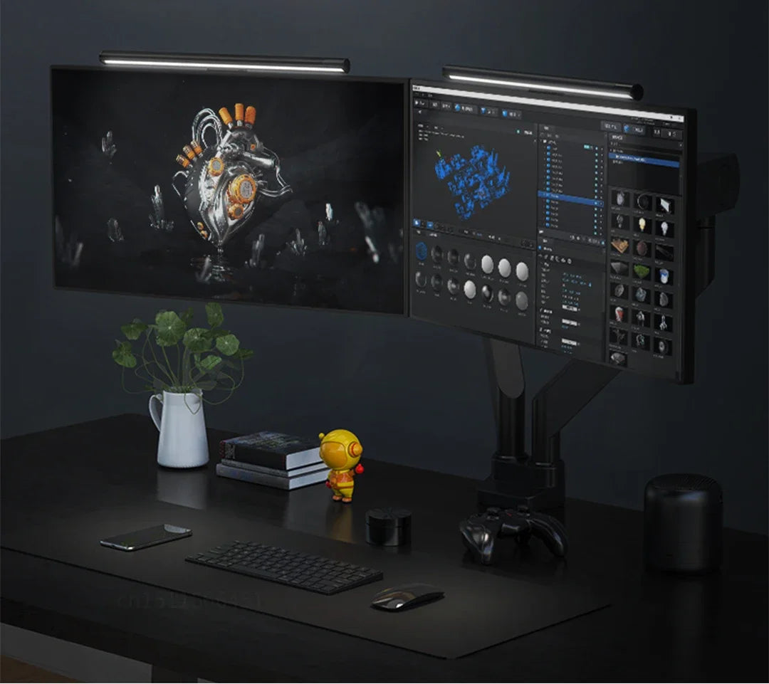 LYMAX M2Plus Aluminum Monitor Light Bar – Wireless Remote Control, Asymmetric Eye-Care Tech for WFH & Designers