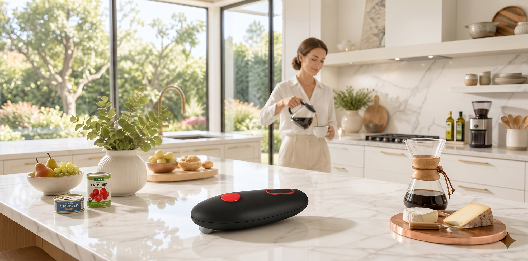 SwiftCut 2026™ Pro Automatic Can Opener - One-Touch Hands-Free with Smooth Edge Technology for Seniors & Arthritis
