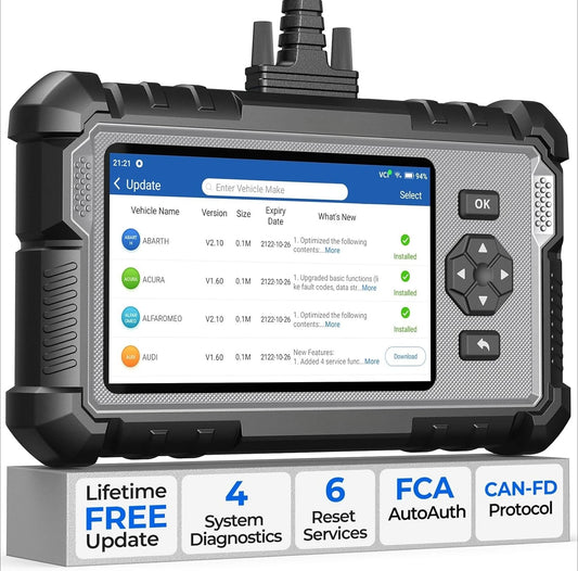 AD500 OBD2 Scanner car code reader with engine, ABS, and SRS diagnostics