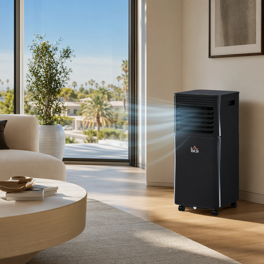 HOMCOM 8000 BTU Smart Portable AC - ArcticChill Series: 3-in-1 Cooling, Dehumidifier & Fan