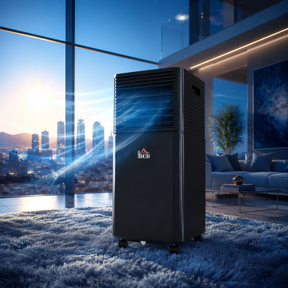 HOMCOM 8000 BTU Smart Portable AC - ArcticChill Series: 3-in-1 Cooling, Dehumidifier & Fan