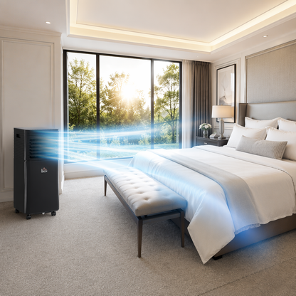 HOMCOM 8000 BTU Smart Portable AC - ArcticChill Series: 3-in-1 Cooling, Dehumidifier & Fan