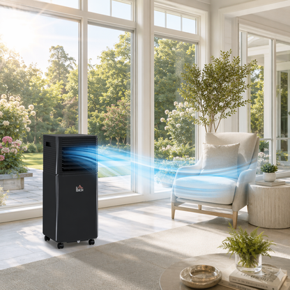 HOMCOM 8000 BTU Smart Portable AC - ArcticChill Series: 3-in-1 Cooling, Dehumidifier & Fan