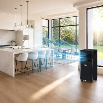 HOMCOM 8000 BTU Smart Portable AC - ArcticChill Series: 3-in-1 Cooling, Dehumidifier & Fan