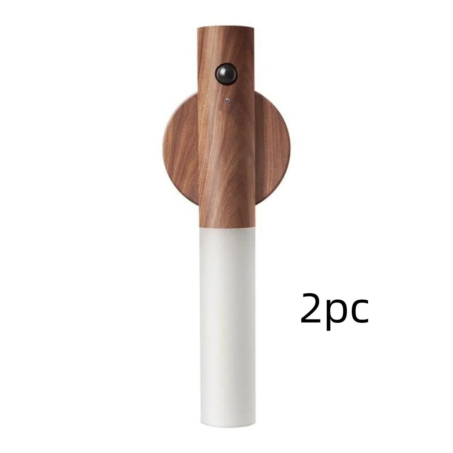 Wooden wall-mounted smart device with white base, 2pc set