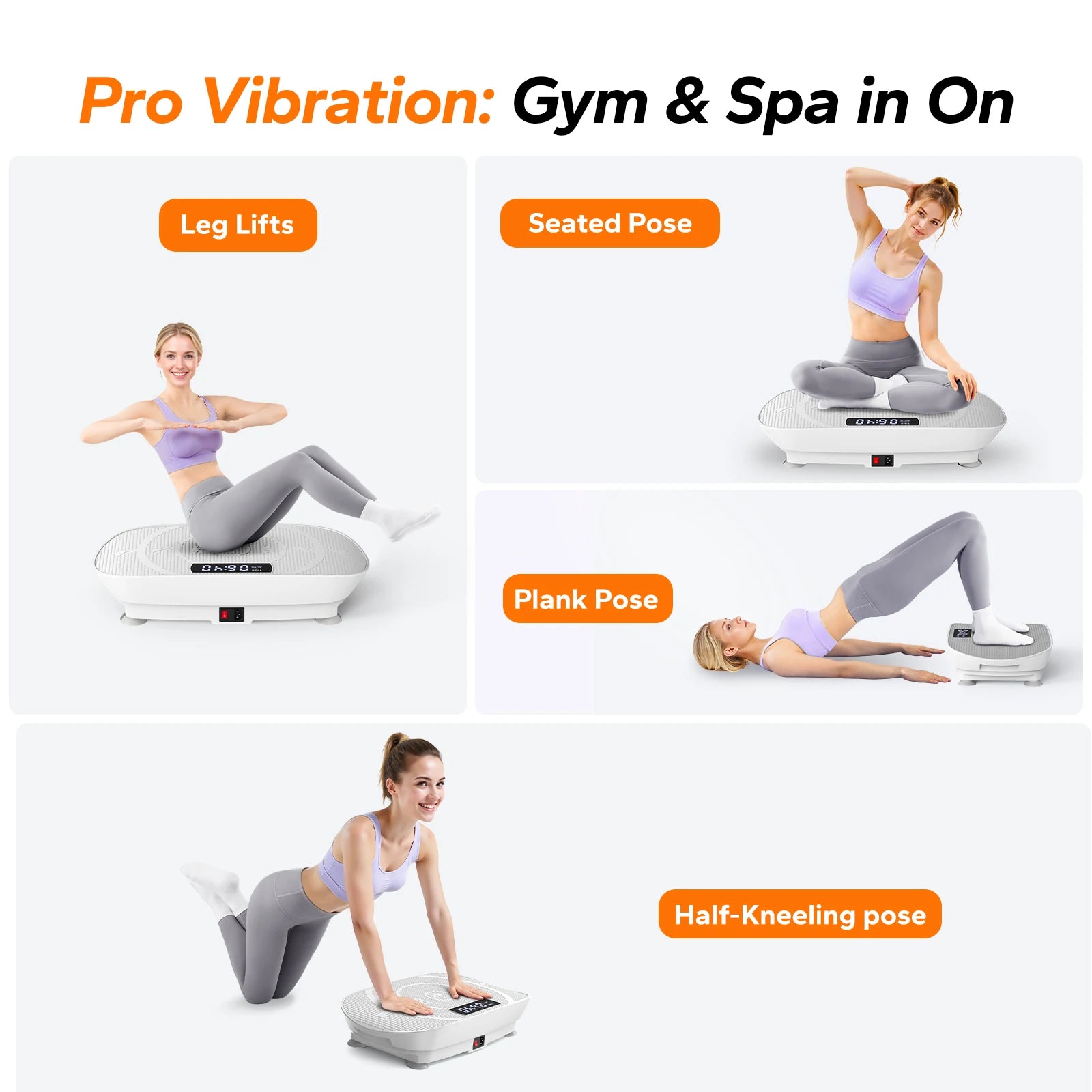 MERACH vibration plate exercise machine with resistance bands for home fitness